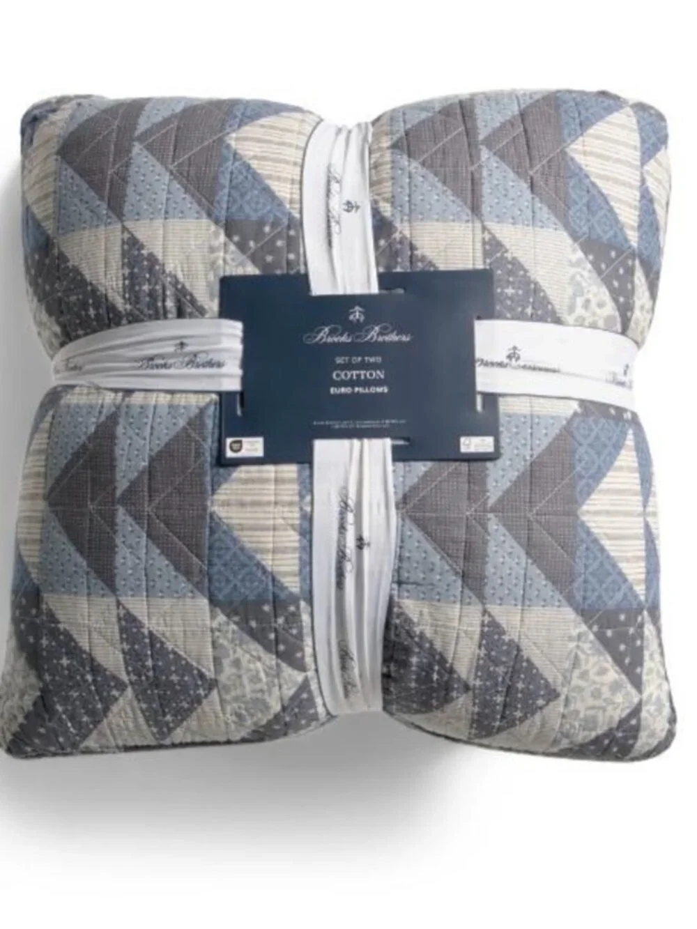 Brooks Brothers Cotton Patchwork Pillow Set